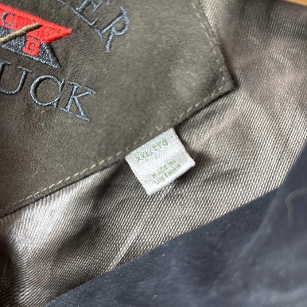 Cutter & Buck SOFT‎ Faux Suede Bomber Jacket Olive Sz XXL Golf Preppy Classic